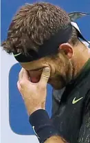  ?? AP ?? Sob story: a tearful Del Potro