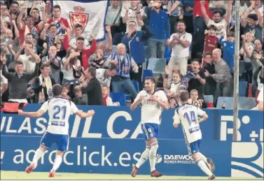  ??  ?? BUENA DINÁMICA. El Real Zaragoza ha sumado ocho puntos en sus cuatro partidos de octubre.