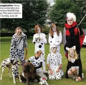  ??  ?? Imaginativ­e Fancy dress contenders at a previous Muthill Gala Day. This year’s event is on Sunday, June 26