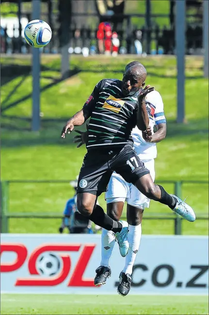  ?? Picture: GALLO IMAGES ?? TAKING OFF SMARTLY: Geoffrey Massa of Bloemfonte­in Celtic, seen here during their Premier League match against University of Pretoria, will be in action for Uganda today