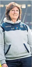  ??  ?? Rugby developmen­t director Sheila Begbie.