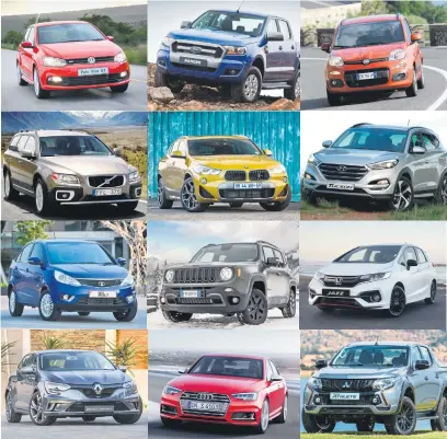  ?? Pictures: QuickPic ?? ALL SHAPES AND SIZES. Car buyers are spoilt for choice with the number of models on offer.