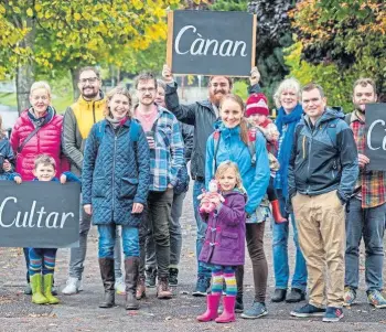  ?? ?? CAMPAIGN: Some of the supporters of the Cultarlann Inbhir Nis project for Inverness.