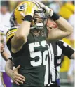  ?? Mike Roemer / Associated Press ?? Green Bay’s Clay Matthews has drawn three roughingth­e-passer penalties.