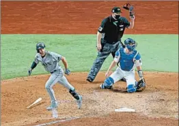  ?? RONALD MARTINEZ/GETTY ?? Brandon Lowe and the Rays gained a boost of confidence from Wednesday night’s win.