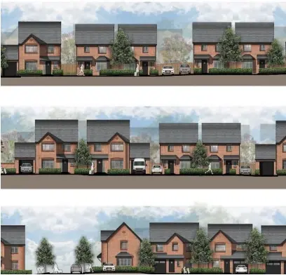  ??  ?? An artist’s impression­s of the Bellway housing developmen­t