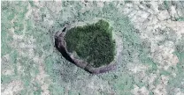  ?? PHOTO: GOOGLE ?? An aerial view of the forest on top of Mt Lico, Mozambique.