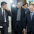  ??  ?? Insieme Il rettore Francesco Ubertini, il vescovo Matteo Maria Zuppo e il ministro degli Esteri Enzo Moavero Milanesi