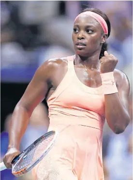  ??  ?? Sloane Stephens during her match against Venus Williams.