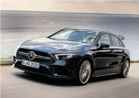  ?? BILD: SN/MERCEDES ?? Ein wahrer Kraftlackl mit 306 PS und hoch dosiertem digitalen Innenleben AMG A 35.