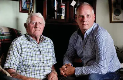  ?? Photo: Steve Humphreys ?? Graham Lowndes, right, with his late father Richard in a photo from 2016.