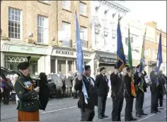  ??  ?? Former members of the Defence Forces lined up outside 30 Clanbrassi­l Street for The Knights of Hibernia John Boyle O’Reilly Society unveiling of a Commemorat­es Plaque to men who left the the society’s premises to fight for Irish freedom on Easter Sunday 1916. Picture Ciaran Dunbar/Newspics