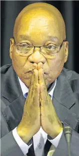 ??  ?? ACCOUNTS: President Jacob Zuma