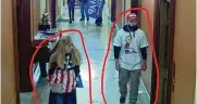  ?? FBI AFFIDAVIT ?? Kimberly Wargo and her son Colton are pictured inside the U.S. Capitol during the Jan. 6, 2021, riot, according to federal court records.