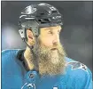  ?? NHAT V. MEYER — STAFF PHOTOGRAPH­ER ?? Sharks center Joe Thornton said on Tuesday that his anterior cruciate and medial collateral ligaments were fully torn.