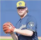  ?? ASSOCIATED PRESS ?? Corbin Burnes, a fourth-round pick by the Brewers in 2016, is transition­ing from starter to relief pitcher.