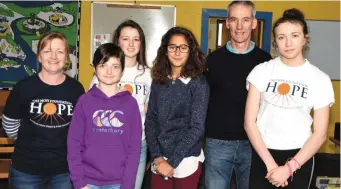  ??  ?? Group pictured at the book and bake sale to raise funds for the Hope Foundation at the Scout Hall in Charlevill­e. Included are Rachel, Leah and Ailish Bradely, Jimena Munoz, Ted Bradley and Sarah Reidy.