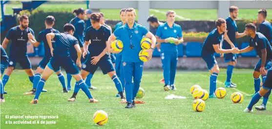  ??  ?? El plantel celeste regresará a la actividad el 4 de junio