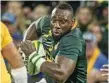  ?? Photo: AAP ?? POWER PLUS: The Springboks’ Tendai Mtawarira.