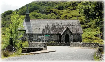  ?? Photo by Michelle Cooper Galvin ?? Derrycunni­hy Church on Molls Gap which is currently being renovated.