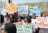  ?? PICTURE: SUPPLIED ?? FRIGHTENIN­G SCENARIO: NPO members took to the streets in Phoenix yesterday, protesting against possible subsidy cuts.