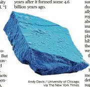  ?? Andy Davis / University of Chicago via The New York Times ?? Microscopi­c hibonite crystals found inside a meteorite that crashed in 1969 in Australia are a “a real record of the early active sun.”