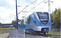  ?? Courtesy: RTA ?? The first of the new Dubai Metro trains had a test run on a 500-metre test track at the manufactur­er Alstom’s factory in Poland. The train was tested at various speeds.