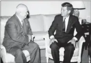 ??  ?? In this June 3, 1961, file photo, Soviet Premier Nikita Khrushchev and President John F. Kennedy talk in the residence of the U.S. Ambassador in a suburb of Vienna. The meeting was part of a series of talks during their summit meetings in Vienna.