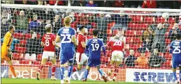  ??  ?? CRUISING: Barnsley’s Brad Potts makes it 3-0