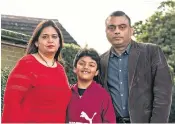  ?? ?? Evidence given by Gareth Jenkins, right, helped convict postmistre­ss Seema Misra, above, with her family in Surrey