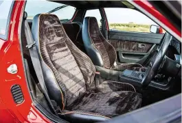  ??  ?? Left: cabin retained the plush, pin-striped velour seats of the regular 924 Turbo from which the CGT was derived. Above: transaxle layout benefits the cornering balance