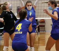  ?? DREW ELLIS — MEDIANEWS GROUP FILE PHOTO ?? Birmingham Marian was the highest-ranked team remaining in the Division 1 playoffs when the postseason was postponed on Sunday. The Mustangs were coming off a five-set win over the defending state champs, top-ranked Farmington Hills Mercy.