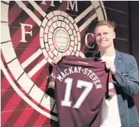  ??  ?? PREMIER TARGET Hearts’ new arrival Gary Mackay-Steven