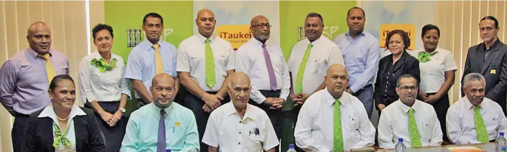  ?? Photo: Bank South Pacific ?? Staff of the Bank South Pacific and iTaukei Land Trust Board during the signing of the Memorandum of Understand­ing on August 8, 2019.