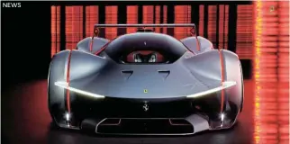  ?? ?? NEWS
Left: Ferrari’s first car for the virtual world is inspired by the firm’s past Le Mans racers while showcasing futureforw­ard Ferrari design style. Below: The in-game cabin is underscore­d by minimalism and an advanced, centrallyp­laced F1 style steering wheel.