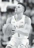  ?? JULIO CORTEZ/AP ?? Maryland guard Anthony Cowan Jr. had a rough finish to the game against Wisconsin on Tuesday night.