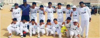  ?? – Supplied photos ?? U-13 B: ndian School Muscat A pose for a group photo after their win over MCCC B.