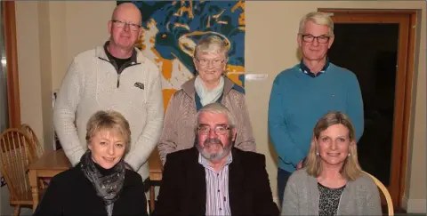  ??  ?? Saint Aidan’s Services board of management, front: Eimear Mannion, Pat McCarthy and Maura Kelly. Back row: Vincent Kearney, Mary Kenny and Hugh Kane.