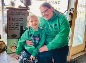  ?? ?? Monica Swords, pictured with her youngest daughter, Freyja, is planning to start a inclusive/special needs Girl Scout troop
Photo by Emily Schwan