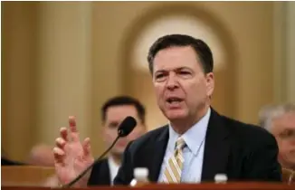  ?? © rtr ?? FBIdirecte­ur James Comey: ‘Ik kan geen informatie geven over lopende zaken.’