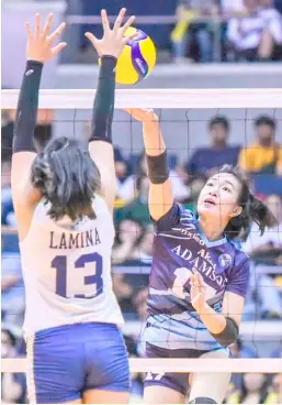  ?? PHOTOGRAPH COURTESY OF UAAP ?? VETERAN Lucille Almonte’s leadership will be tested when Adamson University tries to replicate its Final Four finish last year in the coming UAAP Season 86 women’s volleyball tournament.