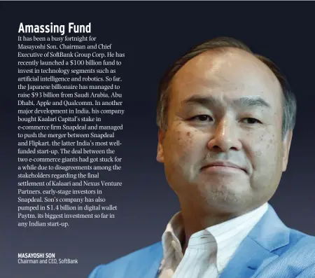  ??  ?? MASAYOSHI SON Chairman and CEO, SoftBank
