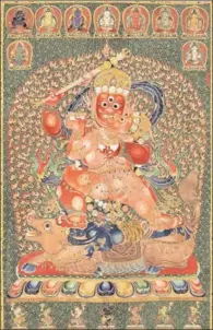  ??  ?? Collector Liu Yiqian offers HK$348 million ($44.9 million) for this embroidere­d silk thangka in a November auction.