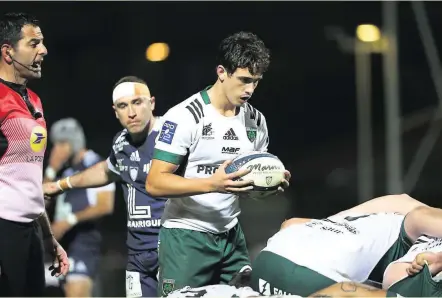  ?? Photo Midi Olympique - Patrick Derewiany ?? Alexis Bernadet fait partie des jeunes pousses qui vont être amenées à prendre de l’importance sous la direction de Pierre-Philippe Lafond.