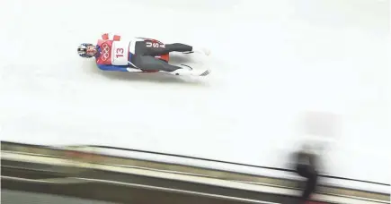  ?? ANDREW P. SCOTT/USA TODAY SPORTS ?? The USA’s Chris Mazdzer won a surprise silver medal in the men’s luge singles.