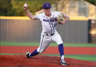  ?? (Photo courtesy of UCA Athletics) ?? Central Arkansas sophomore pitcher Tyler Cleveland is coming into his own this season. The 2021 All-Southland Conference first-team pitcher is leading the Bears with a 3.24 earned-run average and 67 strikeouts in 66 2/3 innings pitched this season.