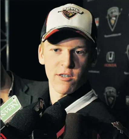  ?? WAYNE LEIDENFROS­T/PNG FILES ?? Tyler Benson will play in five regular-season games for the Vancouver Giants this year, giving fans a chance to see the first overall pick in the bantam draft.