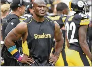  ?? FRED VUICH / AP ?? James Harrison is the Steelers’ career sack leader, but now he might get to help keep Pittsburgh from a return to the Super Bowl as a member of the Patriots.