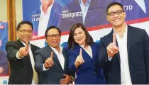  ??  ?? Mike Enriquez, Arnold Clavio, Ali Sotto and Joel Reyes Zobel