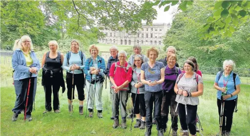  ??  ?? The East Cheshire Ramblers pause to admire the view in Lyme Park